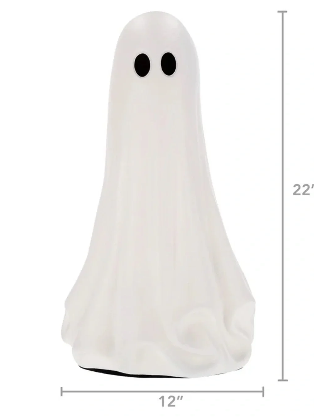 My Texas House Large Ghost Halloween Decoration, Black and White, 22